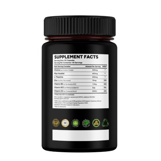 Picture of Choline Citrate with L-Theanine and Myo-Inositol Supplement - 1150mg Nutraceutical